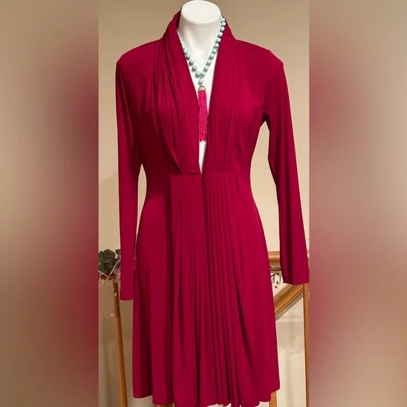 chinese dress ladies Pink Floral Wrap Midi Dress | Calvin Klein main image 1